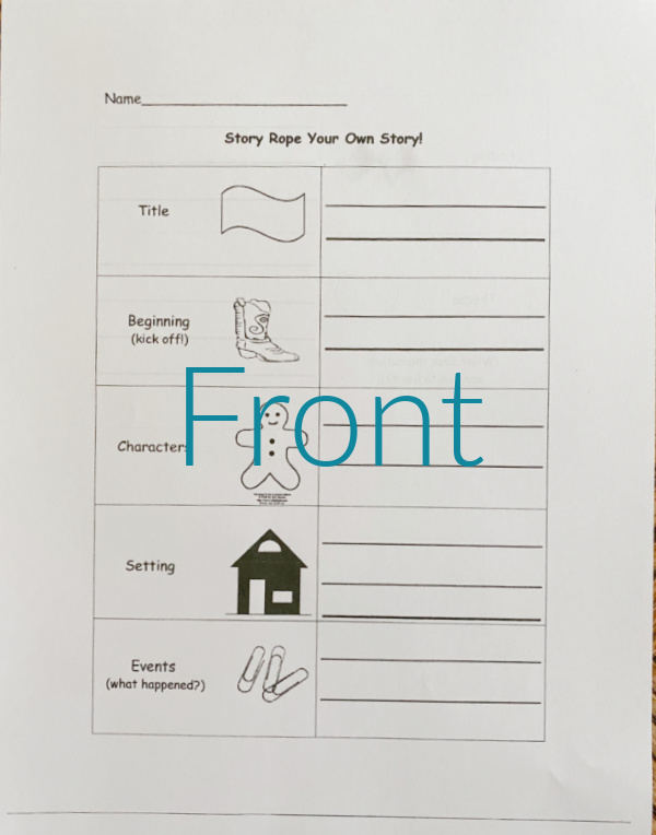 Story Rope Book Report Worksheet - Image 2